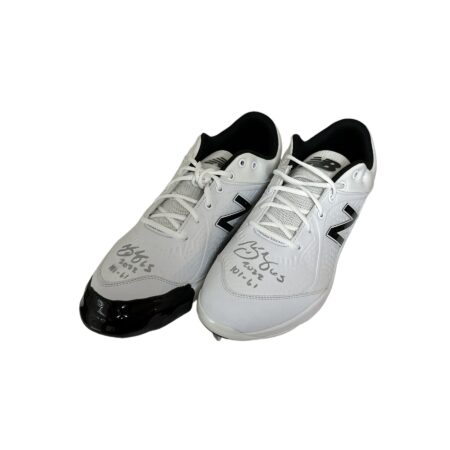 Signed Trevor May Playoff Cleats.